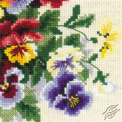 Pansy bouquet paintings counted cross stitch pattern by tereena clarke to download and print online. CROSS STITCH KITS - RIOLIS - Cross Stitch Kits - Flowers ...