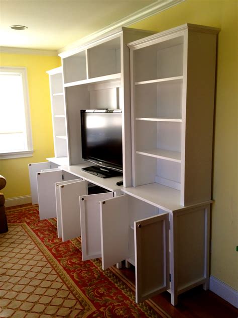 This diy cabinet can work as garage storage, shop organization or even as a kitchen base cabinet. That's My Letter: DIY Media Cabinet with Doors & Shelves