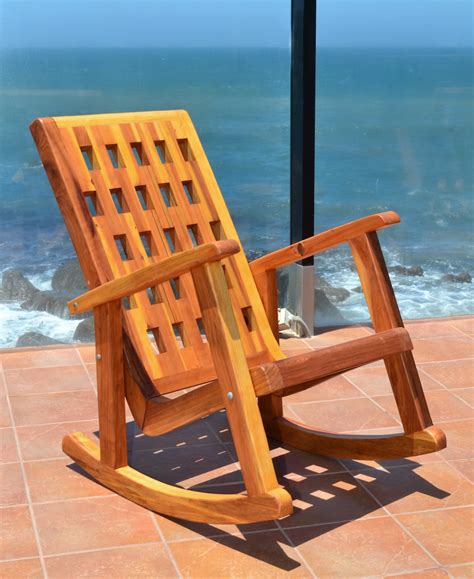 A great rocking chair on your patio, deck, or in the backyard is just a comfortable way to chill out and relax in your own outdoor getaway. Wooden Lighthouse Rocking Chair with Comfortable Deep Seat