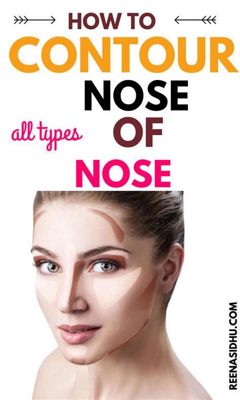 Then make a 'v' shape at your nose tip. How To Contour Nose: For Every Nose Type! | Nose contouring, Contouring techniques, Nose types