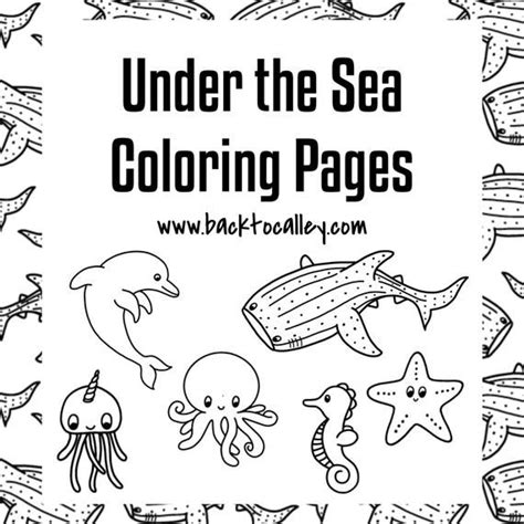 Buy two copies and enjoy coloring together. Under the Sea Coloring Pages | Printable 8.5" x 11" PDF ...