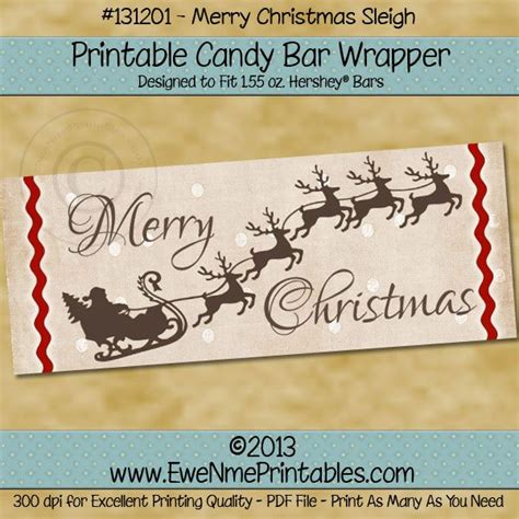 These wrappers are such a fun way to give a christmas favor! Free Candy Bar Wrapper … | Christmas candy bar, Christmas wrapper
