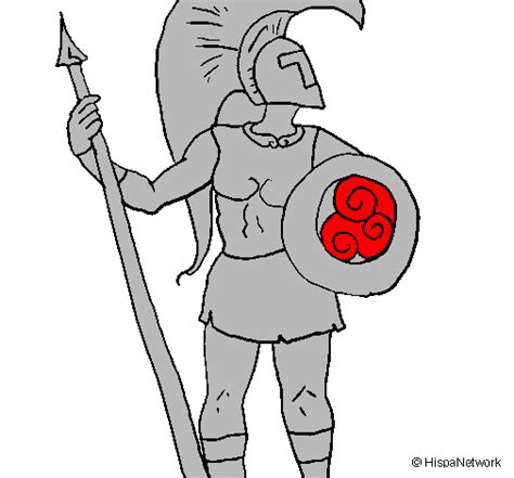 Mare and foal coloring page. Colored page Trojan warrior painted by ETHAN