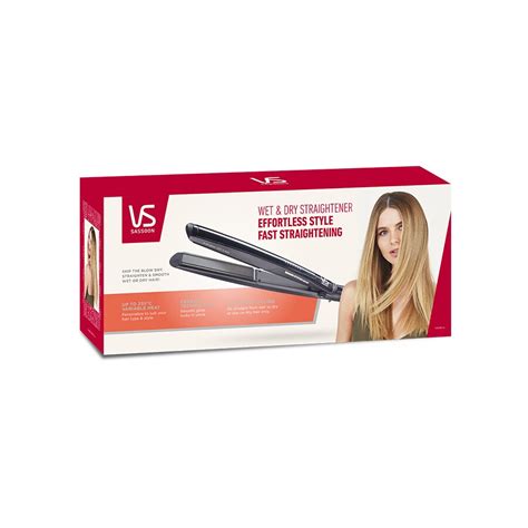 When your hair is wet, the hair is straight and controlled. VS Sassoon Wet and Dry Hair Straightener | BIG W