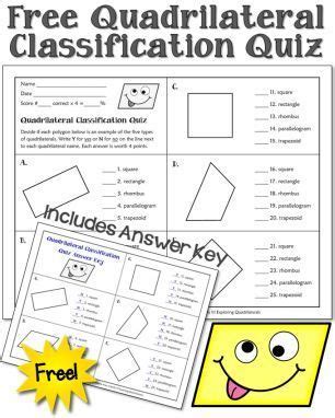 Geometric shapes are all around us. Download a free Quadrilateral Classification Quiz from ...