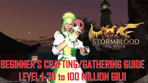 Your goal is to create hq items every time, and the only way to do that is with the proper gear. Final Fantasy XIV - Beginner's Crafting/Gathering Guide 1-70 to 100 mil gil!! FULL GUIDE!! - YouTube