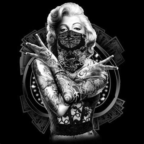 Maybe you would like to learn more about one of these? Marilyn Monroe Sexy Outlaw Gangster Tattoo Bandana ...