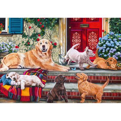 Ravensburger christmas collection no.1 christmas market & santa's christmas supper 2x 500 piece jigsaw puzzles for adults & for kids age 10 and up. Dog Family 500 Piece Jigsaw Puzzle | The Works