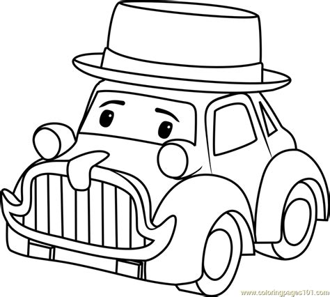 Dynamically created online coloring from songs of praise. Musty Coloring Page for Kids - Free Robocar Poli Printable ...