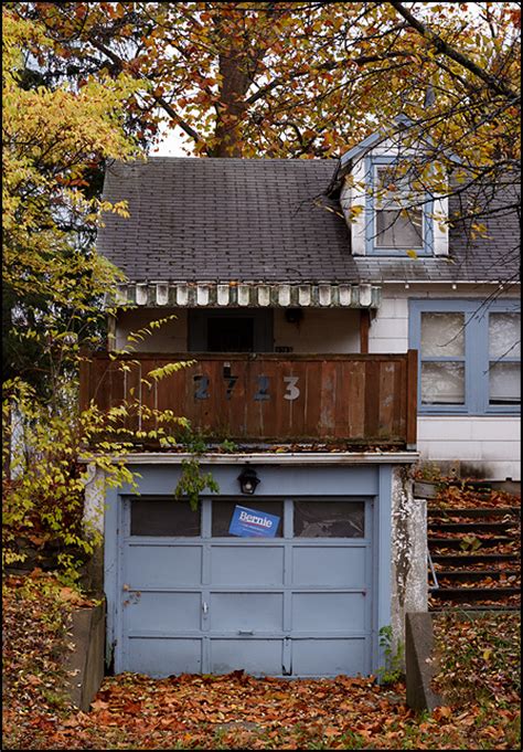 1 insulating a garage door. Bernie Sanders sign in the window of a garage door ...