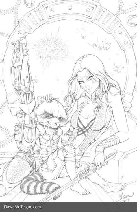 Color pencils, gel pens, markers, crayons, pastels. Gamora and Rocket Racoon: Pencils by Dawn-McTeigue on ...