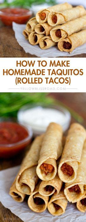 I started making these because i miss the potato tacos in. Rolled Tacos/Taquitos | Recipe | Homemade taquitos ...