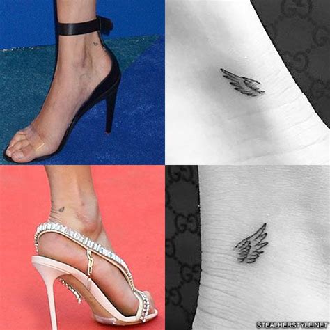 The set, done by celebrity tattoo artist dr. Bella Hadid's Tattoos & Meanings | Steal Her Style | Angel ...