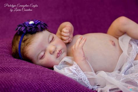 Reborn doll bree by laura lee eagles evangeline 18inch rooted hair sleeping. Evangeline by Laura Lee Eagles