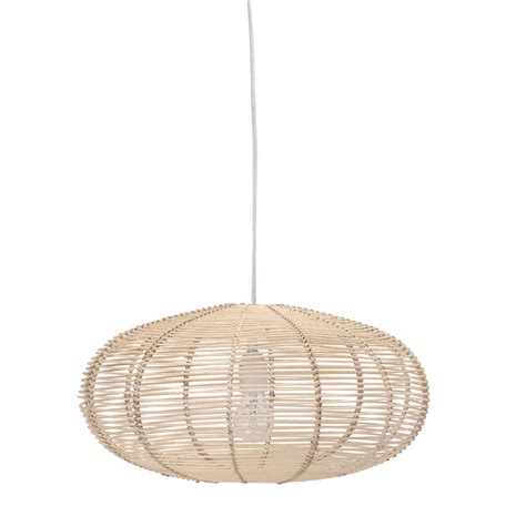 Consisting of rattan and vine design, this lampshade will bring you a natural and romantic atmosphere. Klahn 1-Light Single Geometric Pendant | Rattan pendant ...