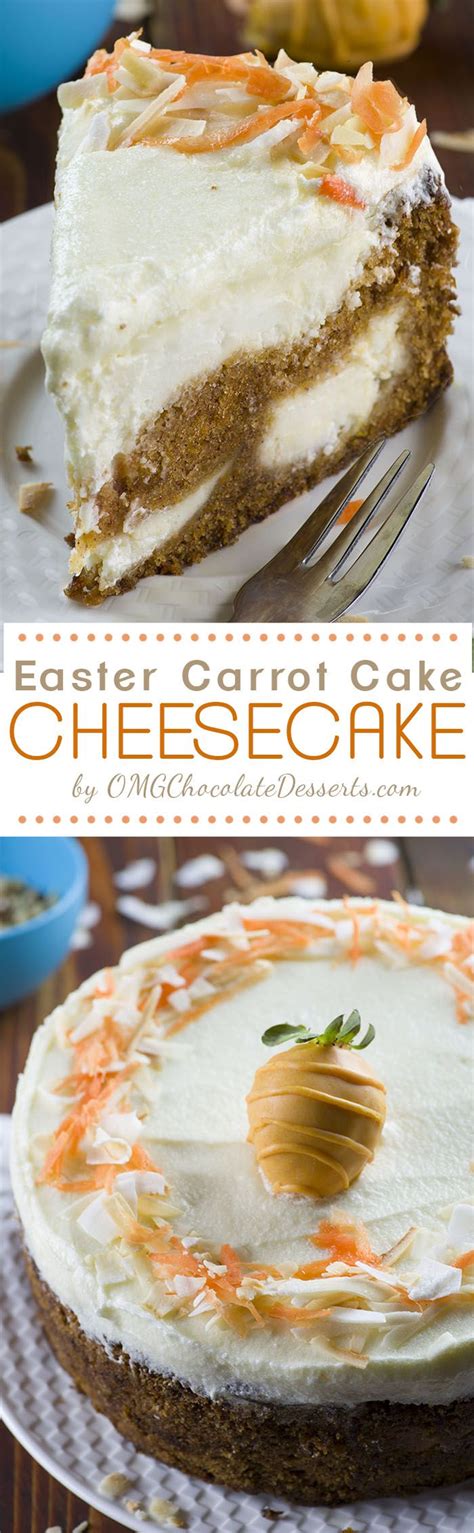 This basic carrot cake for a crowd puts all the focus on carrots and cinnamon and tops things off with a basic cream cheese frosting. Carrot Cake Cheesecake | Recipe | Desserts, Dessert ...