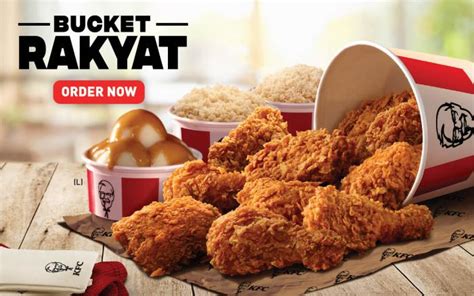 Kfc (short for kentucky fried chicken) is an american fast food restaurant chain headquartered in louisville, kentucky, that specializes in fried chicken. KFC Bucket Rakyat Promotion
