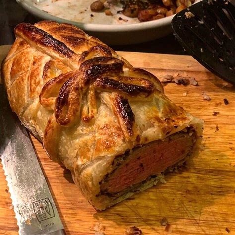 Once the tenderloin is seared to help hold its shape, you can create your duxelles using shallots, mushrooms, and garlic. Homemade Sous Vide Birthday Beef Wellington : food