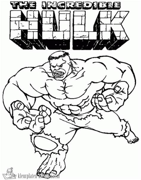 Marvel avengers hulk coloring page avengers endgame. Kleurplaten incredible-hulk-the | kleurplaten-kleurplaat.nl