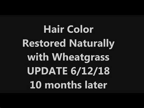 If you are going to go out of your way to. Hair Color restored naturally with Wheatgrass UPDATE - YouTube