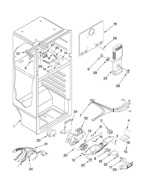 Disconnect the water supply tub from the back of the refrigerator at the john guest (double check your wire diagram for test points and wire colors.) your freezer door switch needs to. 35 Whirlpool Refrigerator Diagram - Wiring Diagram Database