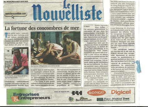 Read news from the most popular haitian newspapers. LeNouvelliste-P1-Concombres-20120404- « Building Markets ...