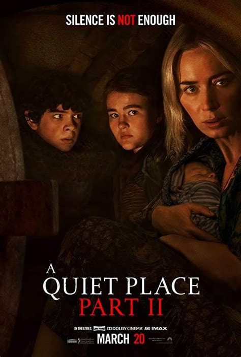 Following the events at home, the abbott family now face the terrors of the outside world. A Quiet Place 2 (2020) Horror, Thriller - Dir. John ...
