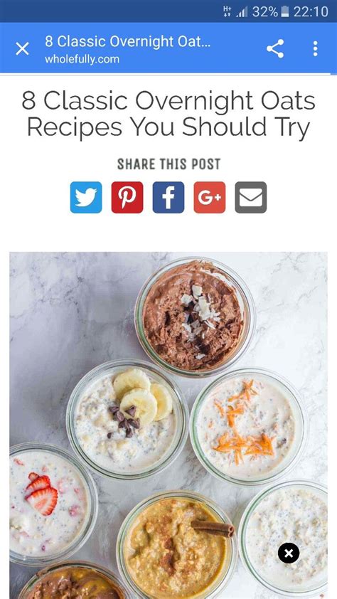 Thanks for sharing recipe ideas, i love overnight oats. Pin by Laura Franklin on Food (With images) | Food, Oats ...