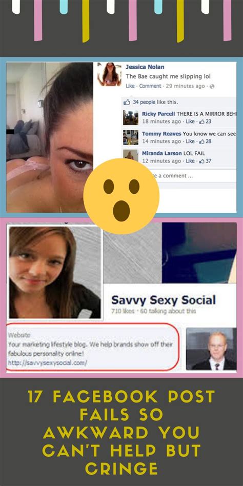 One out of every two guys won't say a word, practically throwing away countless dates and hookups. 17 Facebook Post Fails So Awkward You Can't Help But ...