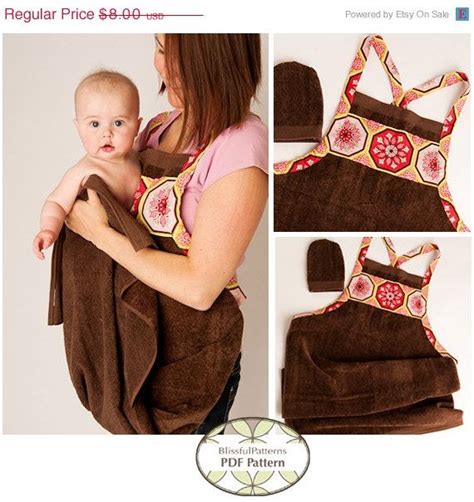 I have made several dozen of these baby bath aprons, and people love them! Baby Bath Apron Towel and Mitt PDF SEWING PATTERN ...