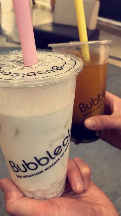 Their menu includes brown sugar bubble milk, yogurt green tea, strawberry, mango, and taro milk. Bubbleology coconut and mango flavour.. | Bubble tea boba ...