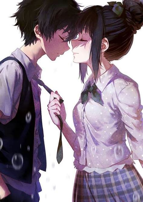 Image of cute anime couples kissing drawings gigantesdescalzos com. ANIME ART anime couple. . .romantic. . .love. . .sweet. . .almost kissing. . .playful. . .cute ...
