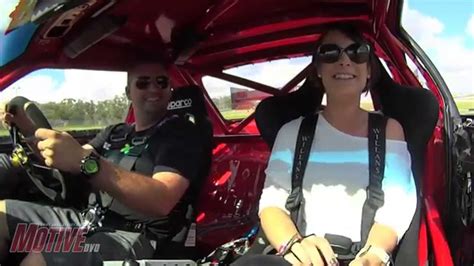 Flexible amateur wife riding hubby. Wife's first ride in race car - JET200 at Powercruise 54 ...