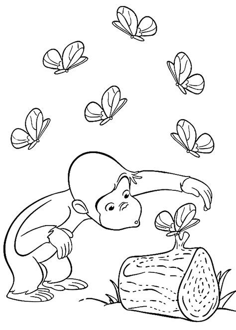 Curious george is one of the only shows i approve of for my toddler. Curious George Coloring Pages To Print - Coloring Home