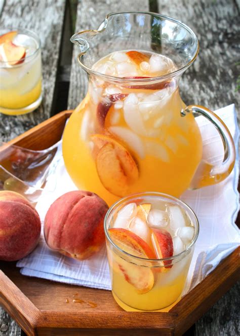 Marinate at least 30 minutes (or up to 4 hours). Recipe: Sparkling Spiked Peach Lemonade | Kitchn
