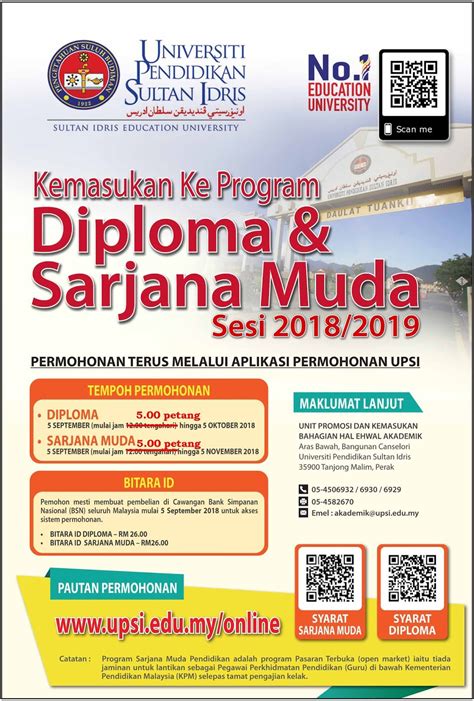 Oleh itu, bagi memudahkan anda membuat penilaian dan pemilihan kami sertakan 32 senarai permohonan biasiswa untuk lepasan spm yang boleh anda cuba sekarang juga. The EdVisor Malaysia: Permohonan UPSI Kemasukan Sesi ...