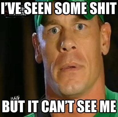 John cena wears a lot of hats. Can't C me | You Can't See Me | Wwe funny, Wrestling memes ...