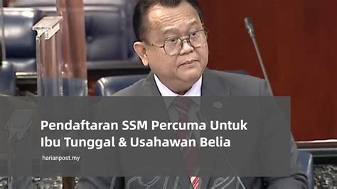 Ketahui cara mudah dan pantas daftar ssm online di sini. Skim Pendaftaran Perniagaan Percuma SSM Untuk Ibu Tunggal ...