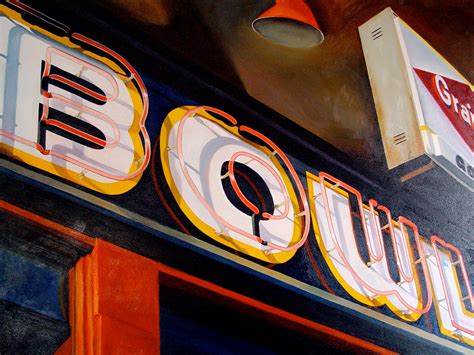 I've been creating art for over 60 years and i'm always loo. Mike Welton original painting of Bryant Lake Bowl neon ...