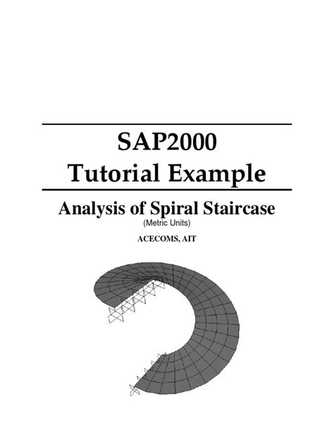 Factored wl1 = wl3 = 1.5(dead load +live load). Spiral Staircase in sap2000 | Escalera | Áreas de la ...