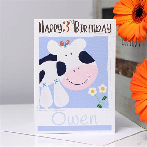 Some of the technologies we use are necessary for critical functions like security and site integrity, account authentication, security and privacy preferences, internal site usage and maintenance data, and to make the site work correctly for browsing and transactions. Personalised Farm Cow Age Birthday Card By Liza J Design | notonthehighstreet.com