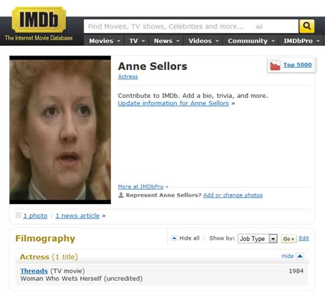 The Worst IMDb Profile Ever | Broadsheet.ie