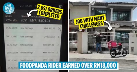 Now, their salaries are becoming another hot topic, as a photo showing a foodpanda delivery rider's earnings has gone viral online. FoodPanda Rider Earns A Salary Of Over RM18,000 In Just 2 ...