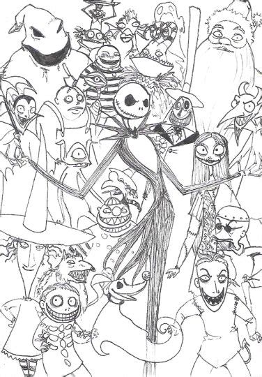 Free printable nightmare before christmasing pages. Nightmare before Christmas coloring pages part 3