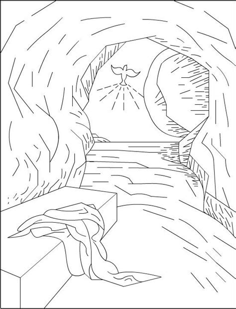 Download this free empty tomb coloring page. Empty Tomb Religious Easter Coloring Pages - Coloring Sheets