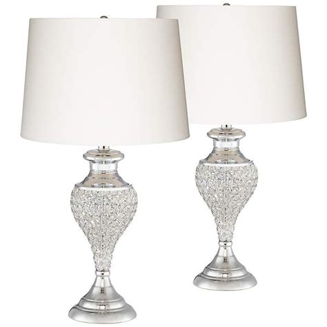 Glam & crystal lighting x. Glitz and Glam Polished Chrome Urn Table Lamps Set of 2 - #35A20 | Lamps Plus | Glam lamps, Glam ...