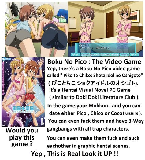 Described as the world's first shotacon anime by its producer, it was primarily marketed to a male audience. Jmantime on Twitter: "Boku no Pico - The Video Game ...