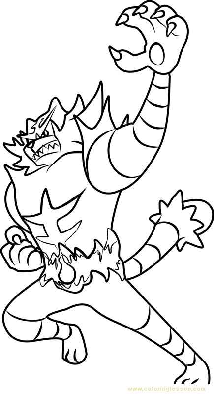 Pokémon rumble rush arrives in 2019 on ios and android. Incineroar Pokemon Sun and Moon | Kids Coloring Page ...