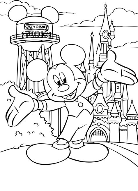 Coloriage pour enfant à imprimer. Coloriage Disneyland à imprimer sur COLORIAGES .info