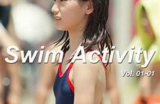 swimsuit japanese school teen girls sukumizu moe april spending swimming pool going her time